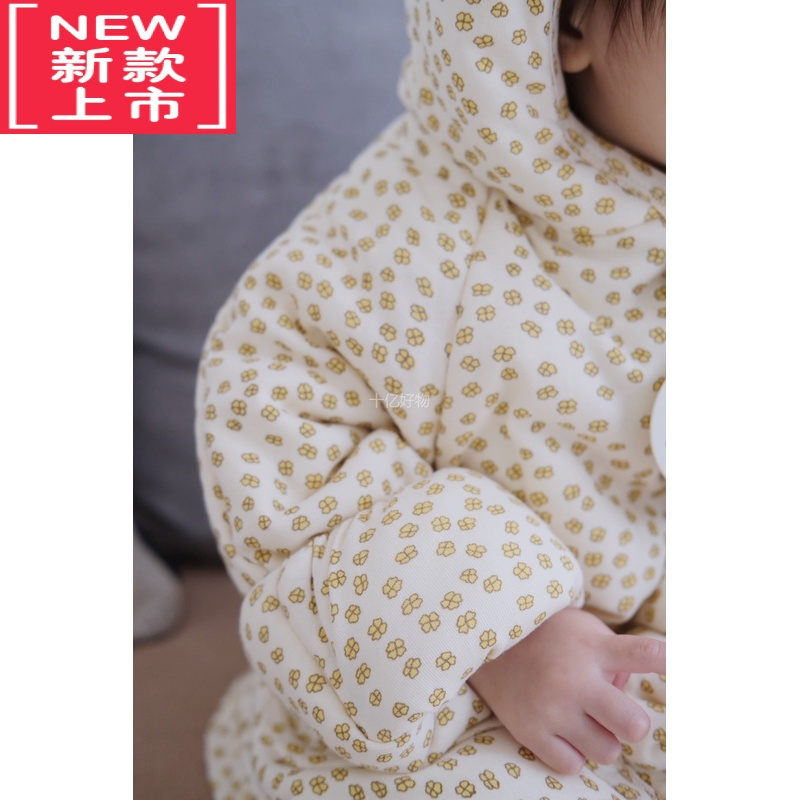 可莉允丹麦婴童外套冬精梳棉中长款宝宝棉衣可包手加厚保暖儿童时尚棉服