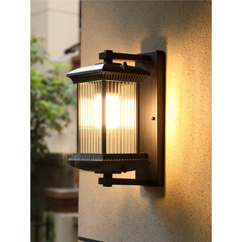 现代中式户外壁灯闪电客防水别墅庭院灯复古室外阳台走廊门口过道外墙