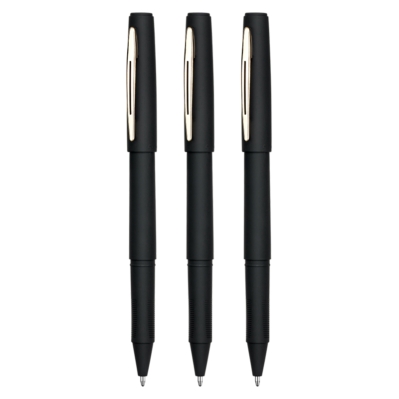齐心 GP188 大容量中性笔 子弹头 1.0mm 黑 12支装高清大图