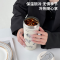 格沫栀子花保温杯新款咖啡杯男女吸管水杯礼物杯600ML雅致白格沫能量随行保温杯(雅栀白)