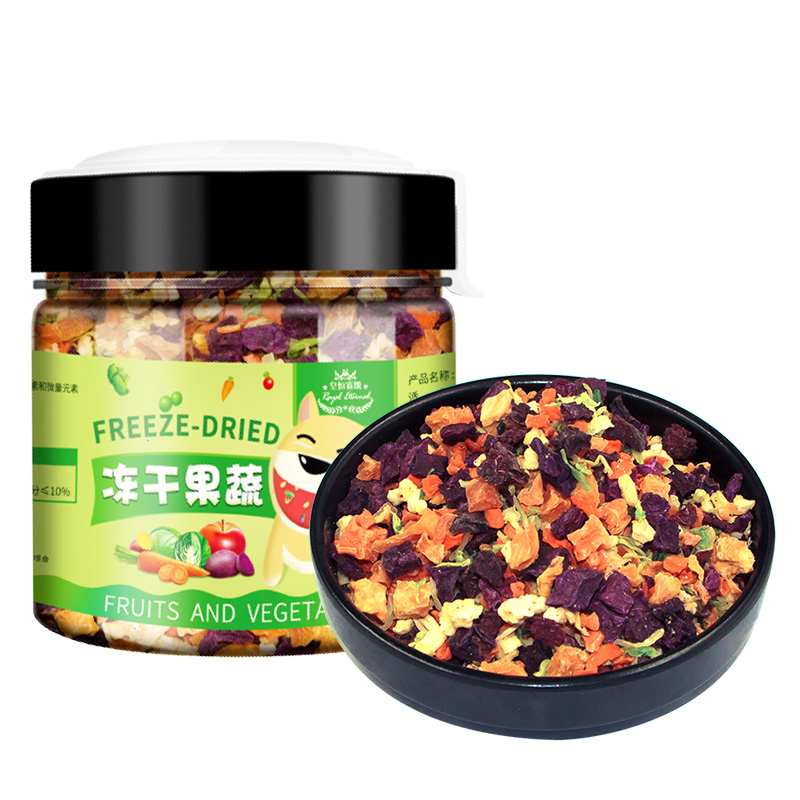 狗狗辅食拌饭狗粮伴侣冻干果蔬泰迪金毛比熊狗狗零食蔬菜干拌狗粮 6个月以上 混合口味