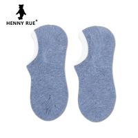 苏宁宜品 HENNY RUE亨尼熊新款联名四季款浅口袜子女士短袜隐形低帮防滑不掉跟男女隐形船袜ins风1801A