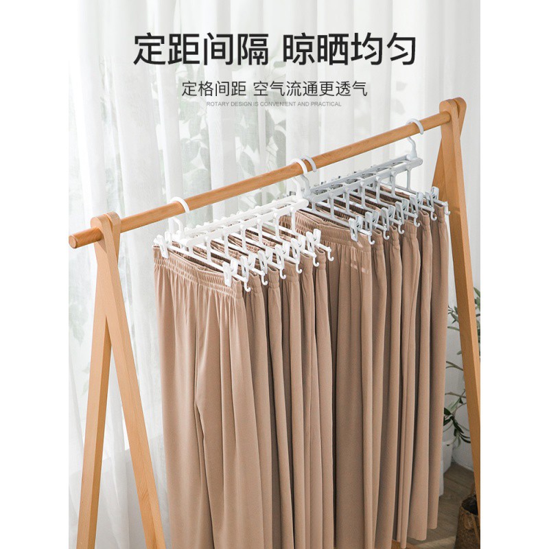 裤架挂裤子专用衣架多层多功能魔术折叠伸缩裙夹收纳衣柜家用 三维工匠高清大图