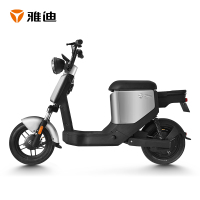 雅迪新款小巧电动车欧逸48V20ah可提锂电LED天使眼大灯电动自行车男女通用款 殴逸科技银