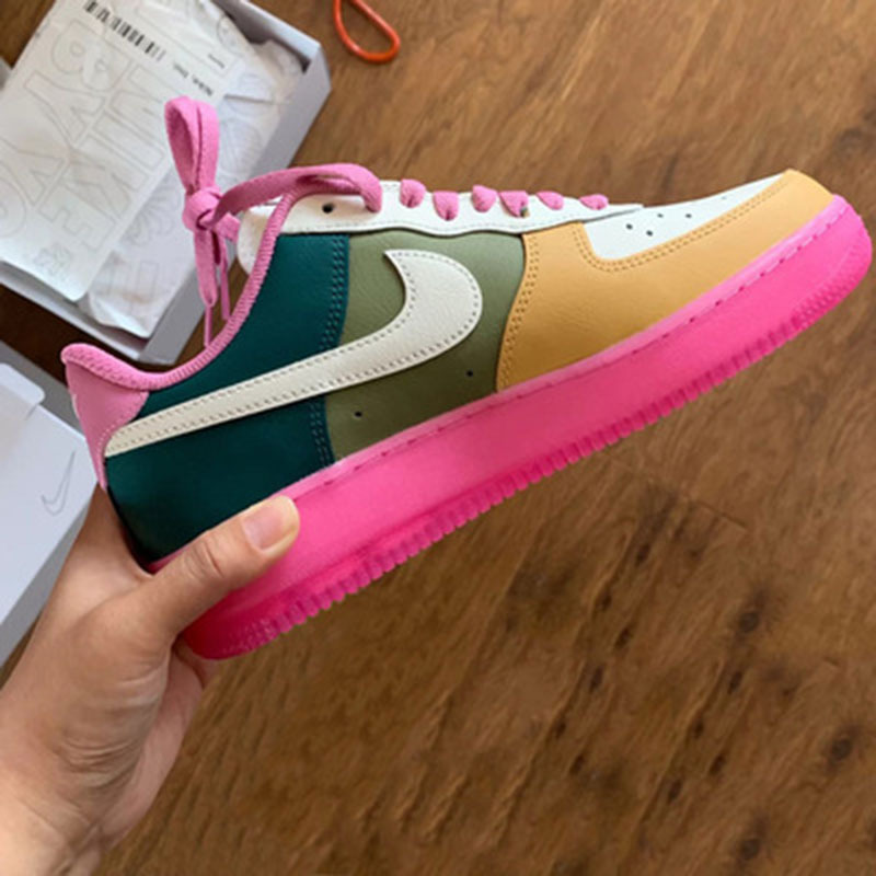 耐克nikeairforce1空军一号果冻底低帮板鞋时尚百搭男女情侣牛油果diy