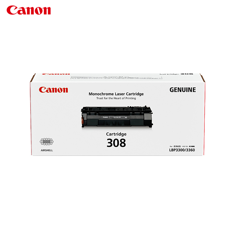 佳能（Canon）CRG-308 黑色硒鼓（适用于LBP3300 3360） CRG308-BK标容黑色/2500页