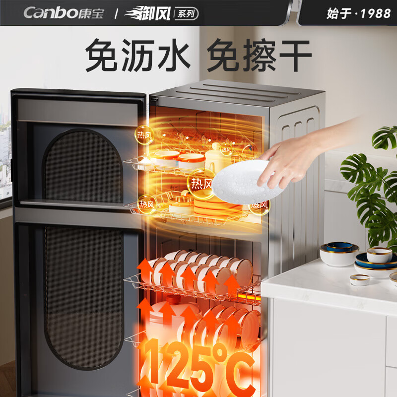 康宝(Canbo)消毒柜家用小型 立式大容量厨房碗筷茶杯刀具消毒碗柜 高温热风二星级婴儿奶瓶消毒柜XDZ115-LC5H高清大图
