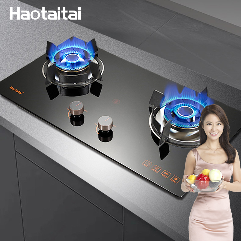 Haotaitai家用燃气灶具防烫5.2KW大火力 台嵌两用 可拆洗保洁炉头 纯铜火盖X401天然气 免费安装