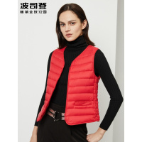 波司登新款羽绒马甲女短款宽松秋冬季V领背心马夹B90130004