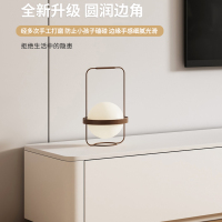 奶油风白色电视柜茶几组合简约现代实木轻奢悬空电视机柜客厅地柜