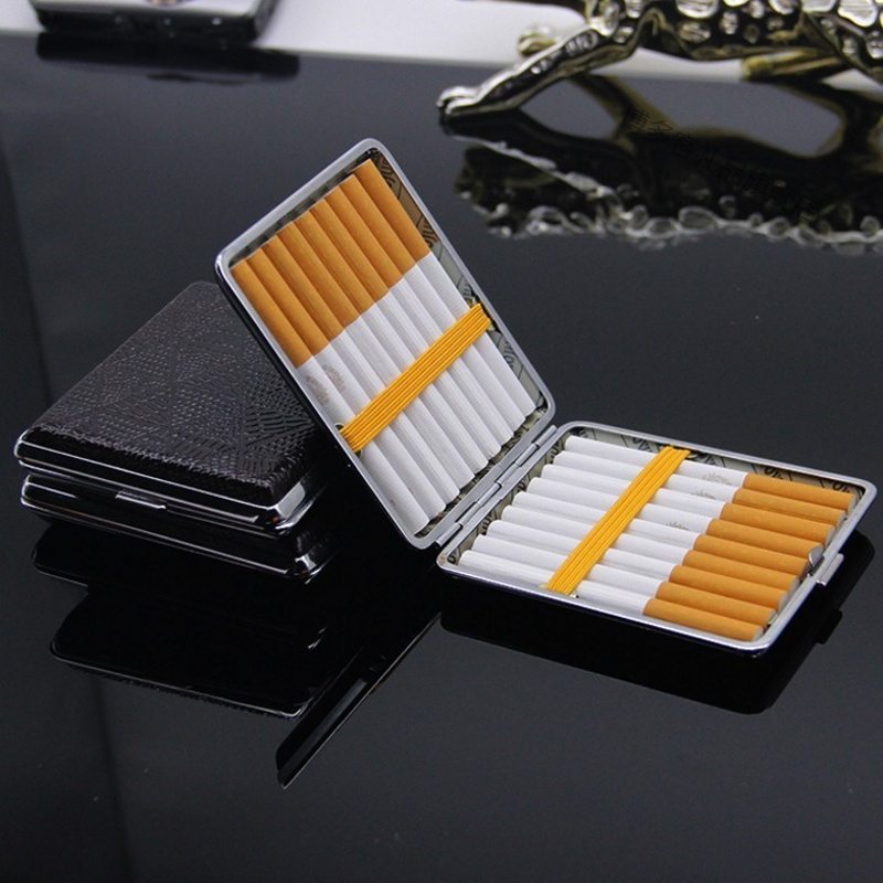 烟盒20支装烟盒超薄便携自动翻盖创意个性潮复古香菸金属烟盒
