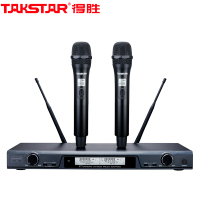 得胜(TAKSTAR)X6 U段可调频无线麦克风 一拖二无线话筒 专业演出会议主持话筒 黑色