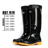 回力807高筒黑色雨靴男女士水鞋塑胶鞋防水防滑 筒高38cm 43码