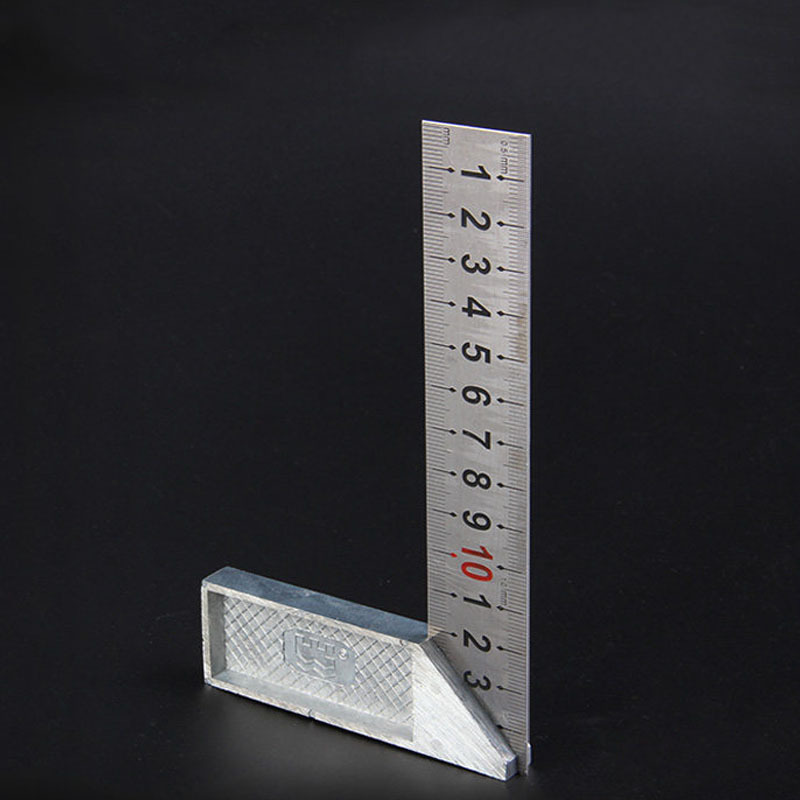 长城精工 1A系列锌合金不锈钢角尺 刻度尺L型木工尺 150mm 130115 2把