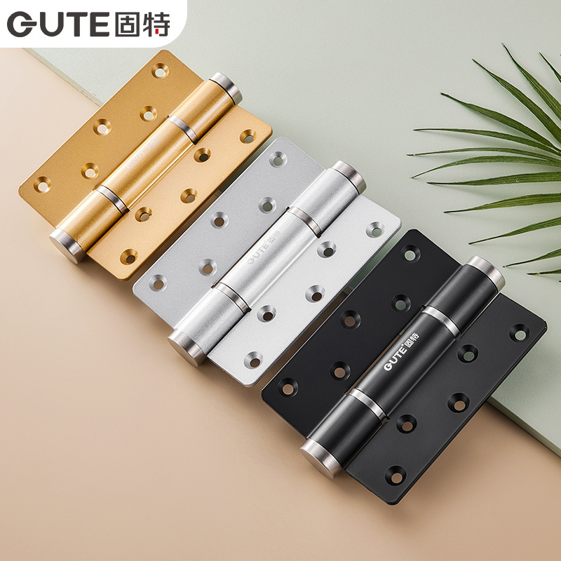 固特GUTE 5寸隐形门合页带闭门器缓冲隐形液压弹簧合页自动关门定位铰链入锁关门 LF\/BF