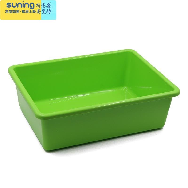 希杰狮王叠加塑料储物筐家庭无盖透明玩具多色收纳盒收纳箱幼儿园教具篮 橘黄色 小号收纳架图片