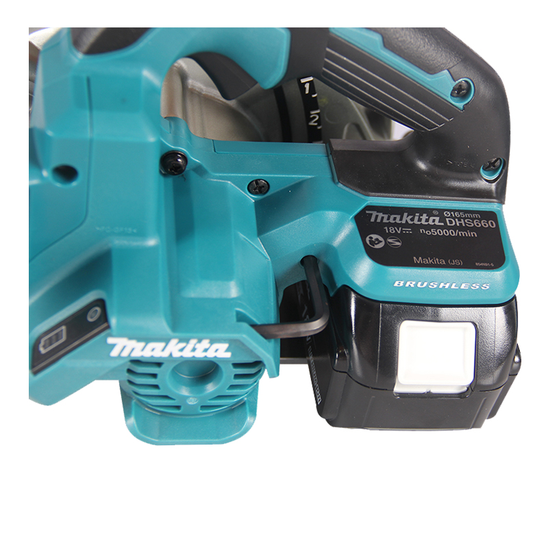 牧田牧田18V锂电电圆锯6寸木工手提电锯切割机圆盘锯DHS660电动工具 DHS660ZJ裸机无电池充电器高清大图