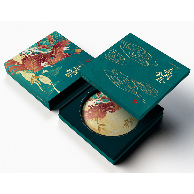 大益茶 普洱高端礼盒 6年陈料赤羽金轮生茶 赤羽金轮礼盒(生)茶叶普洱茶 357g/盒