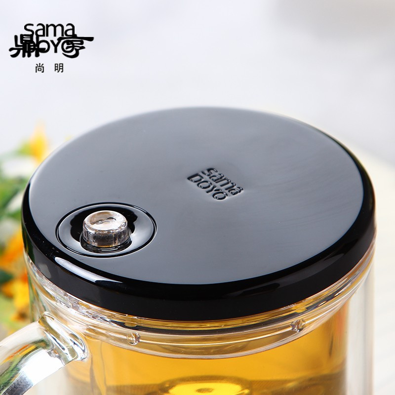 鼎亨飘逸杯泡茶壶耐高温玻璃办公室茶具全过滤冲茶器家用茶壶套装