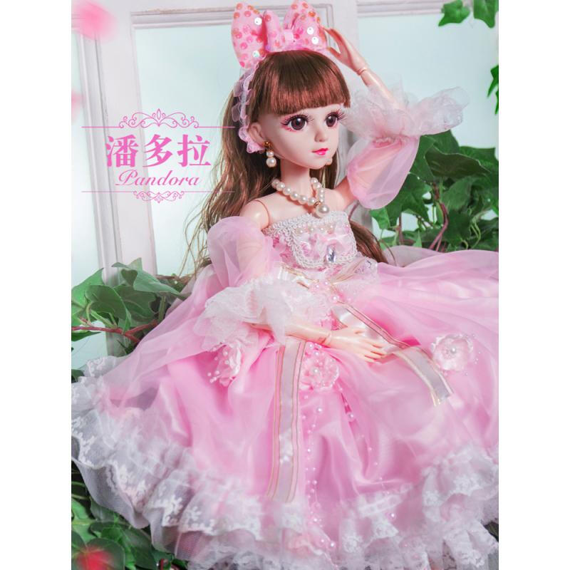 眨眼60cm超大号洋娃娃套装女孩生日爱莎公主大礼盒女 珍藏版-蜜雪儿 眨眼+音乐版:60厘米2套衣服+化妆盒+①+豪华礼高清大图