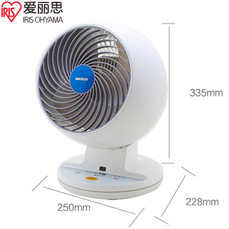 爱丽思(IRIS)空气循环扇 低分贝塑料电风扇节能电扇子风扇健康扇智能空调伴侣冬夏可用循环扇 白色