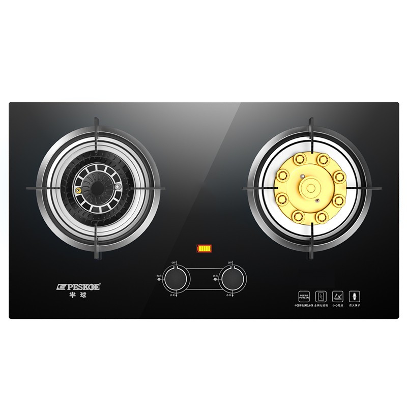半球peskoe燃气灶煤气灶天然气灶双灶大火力液化气炉具家用台式嵌入式