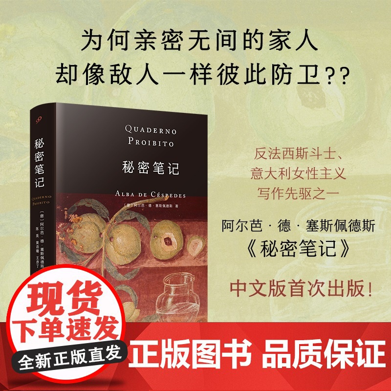 秘密笔记 意大利女性写作先驱 那不勒斯埃莱娜费兰特的启蒙者 塞斯佩德斯代表作 意大利家庭小说外国文学高清大图