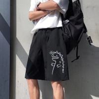 短裤男夏季潮牌潮流ins港风中裤薄款韩版宽松马裤休闲外穿五分裤 短裤#太阳龙[1件装] L 喜欢宽松拍大一码