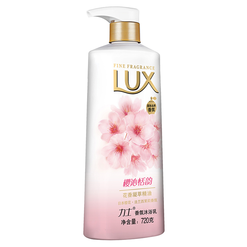 力士(LUX)香氛沐浴乳樱花柔润 720G[联合利华]