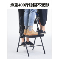 洛港 简易凳子靠背椅家用折叠椅子便携办公椅会议椅电脑椅餐椅宿舍椅子