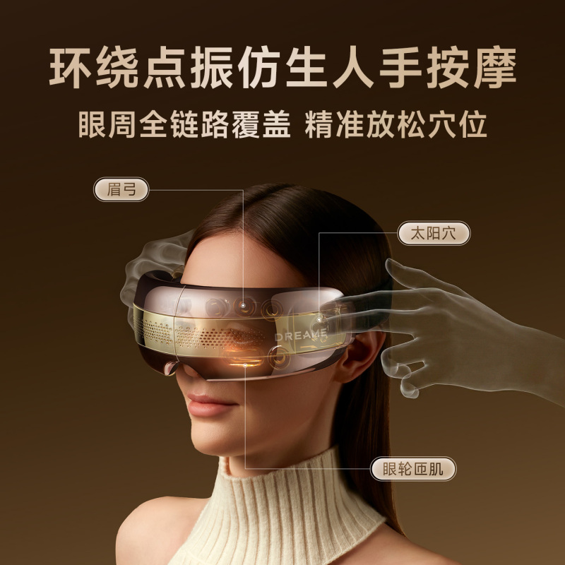 追觅智能E50 Pro眼部按摩器气压按摩温感热敷电脑控设计轻巧便携高清大图