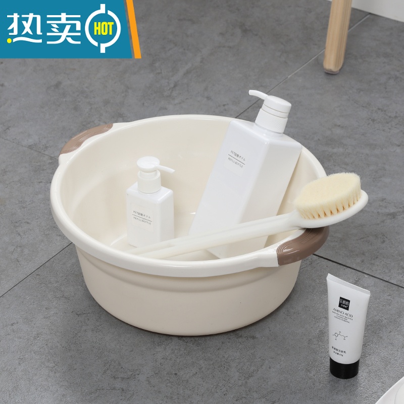 敬平大号塑料盆子家用加厚洗脸盆子宿舍用学生加厚脸盆家用洗衣盆高清大图