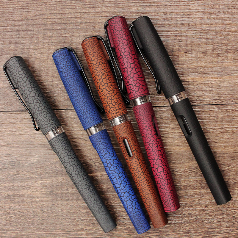 英雄hero钢笔367裂纹学生练字正姿铱金墨水笔赠6支墨囊ef尖