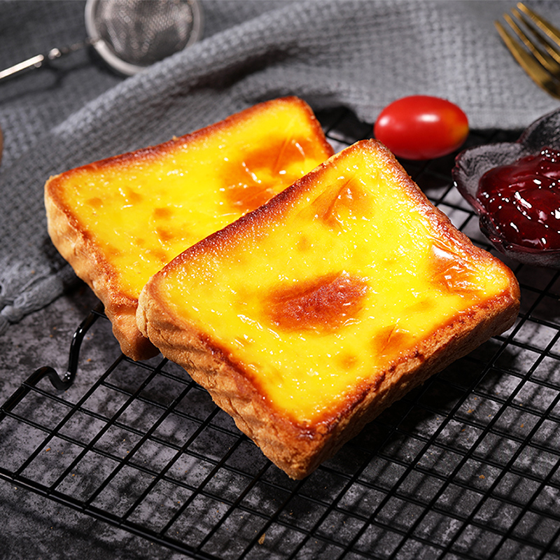 第二件减2元欧贝拉岩烧乳酪吐司面包400g整箱小蛋糕零食糕点早餐速食