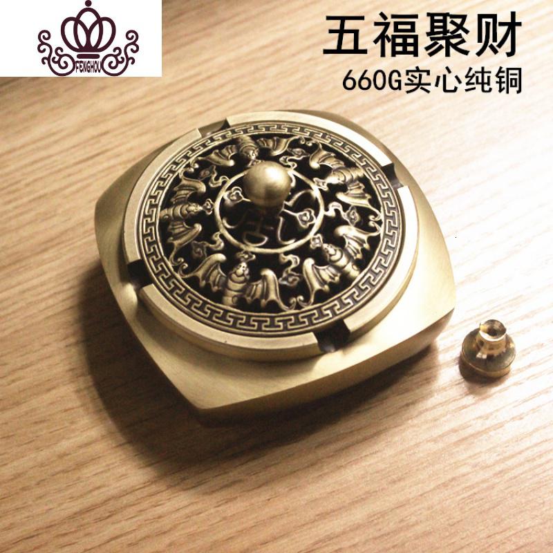 封后纯铜中式烟灰缸带盖创意家居饰品办公室客厅装饰品全铜烟缸摆件图片 高清实拍大图 苏宁易购