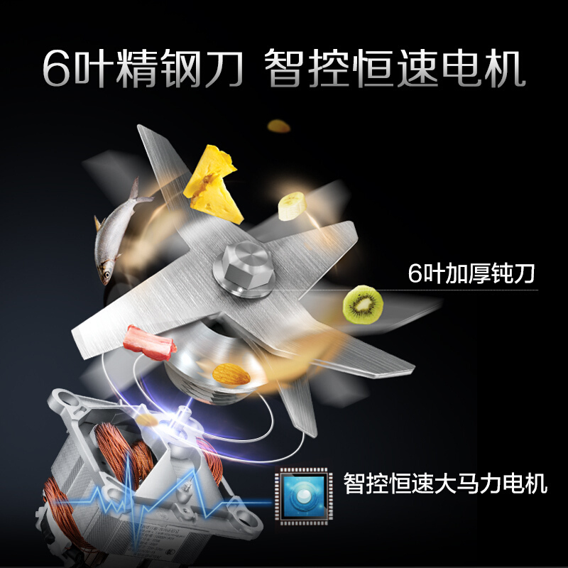 苏泊尔(SUPOR)破壁机SP503多功能家用智能预约加热破壁料理机 榨汁机豆浆机绞肉机果汁机搅拌机辅食机新款