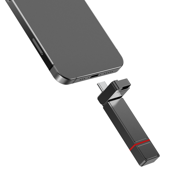 秦泰(Cqint) 深空系列 QTUB-02 U盘 128GB 灰色(计价单位:个)高清大图