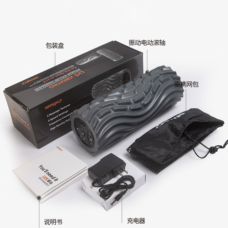 按摩瑜伽柱 TA0115 电动泡沫轴肌肉放松器瘦腿按摩棒健身器材(单位:个)