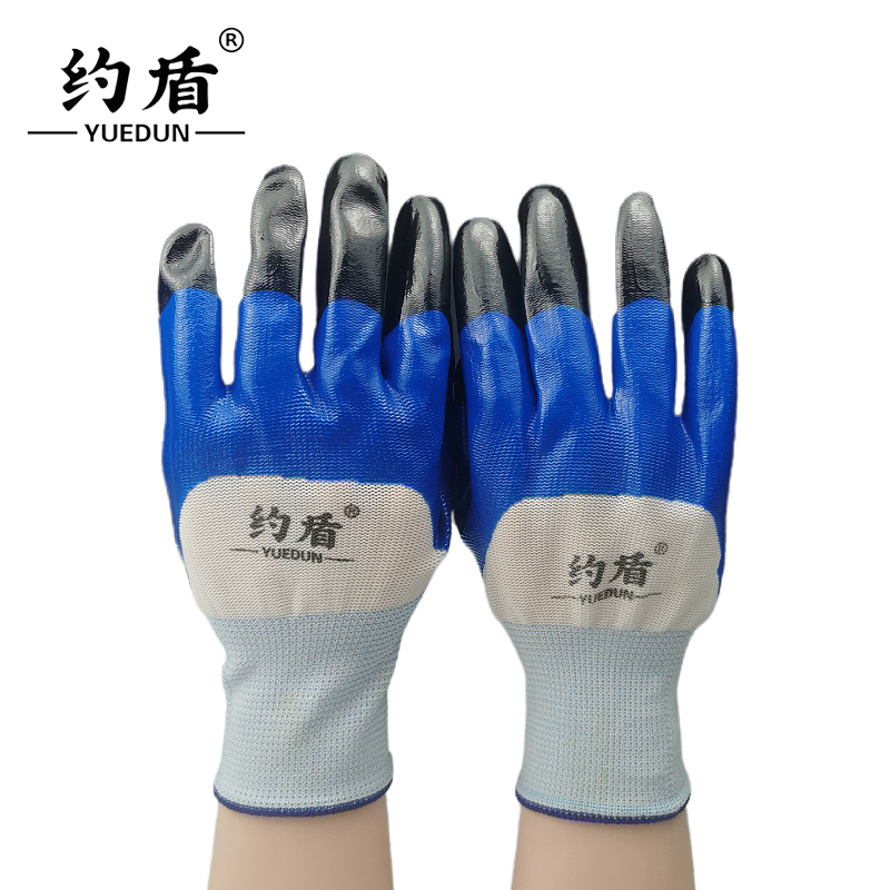 约 盾 丁晴半挂乳胶耐魔王手套N901/双高清大图