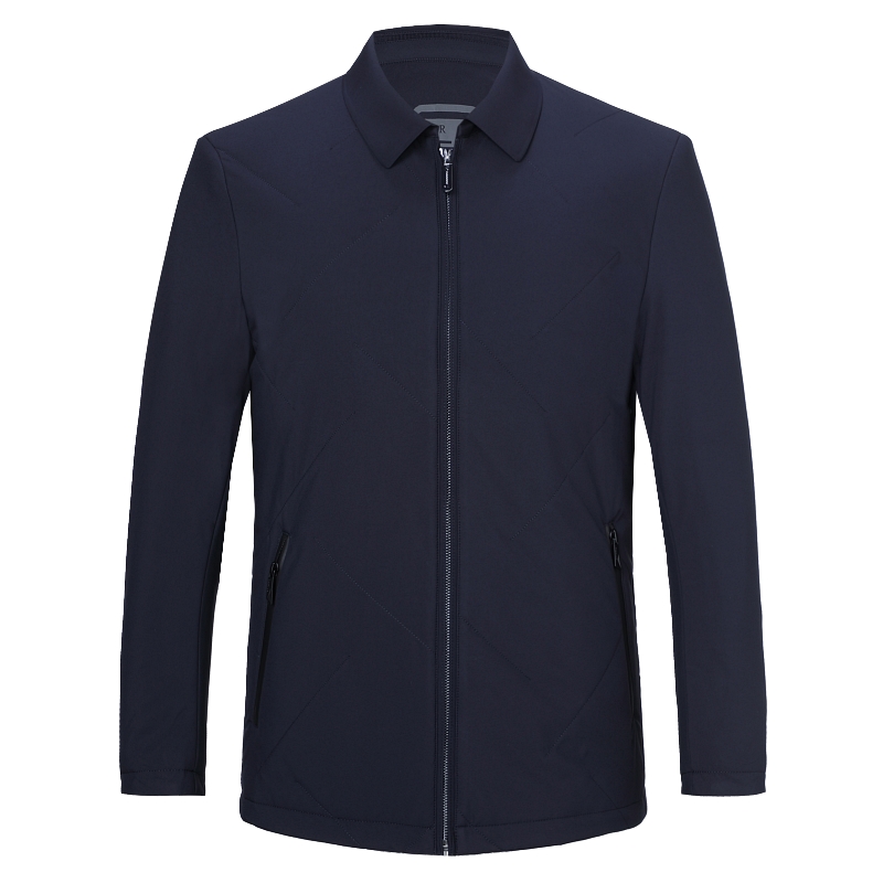 免费试穿 送运费险2024春秋新款棉衣外套加厚棉袄男装中年爸爸装翻领夹棉夹克外套冬高端外套正品官方旗舰店高清大图