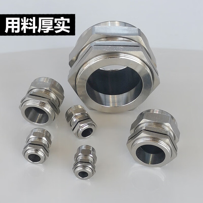 3M 葛兰头锁母 304不锈钢M20*1.5高清大图