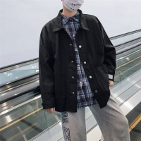 港风chic牛仔外套韩版潮流工装夹克春秋季修身帅气学生棒球服男士牛仔服 威珺