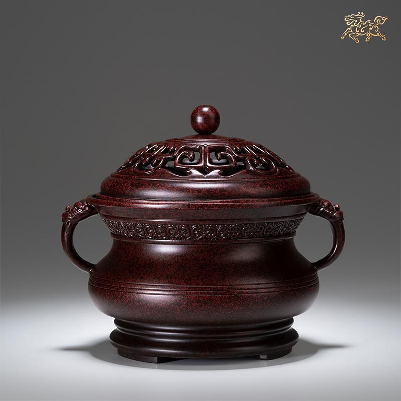 美帮汇全铜香炉 《双耳香炉》家居饰品 铜工艺品 饰品摆件