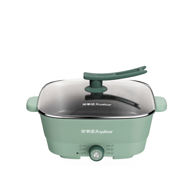 荣事达大容量旋钮式多功能5L电热锅HG36D高清大图