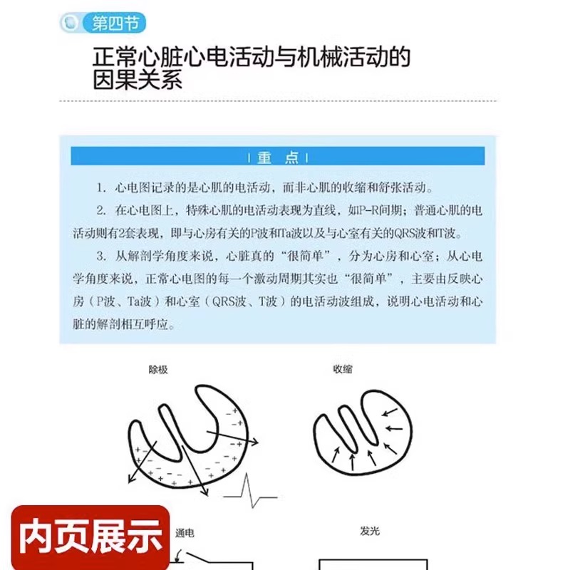 [正版]明明白白心电图第五5版 心电图入门书籍 图文并茂易懂 临床心电图分析与诊断 心电图诊断 广东科技出版社高清大图