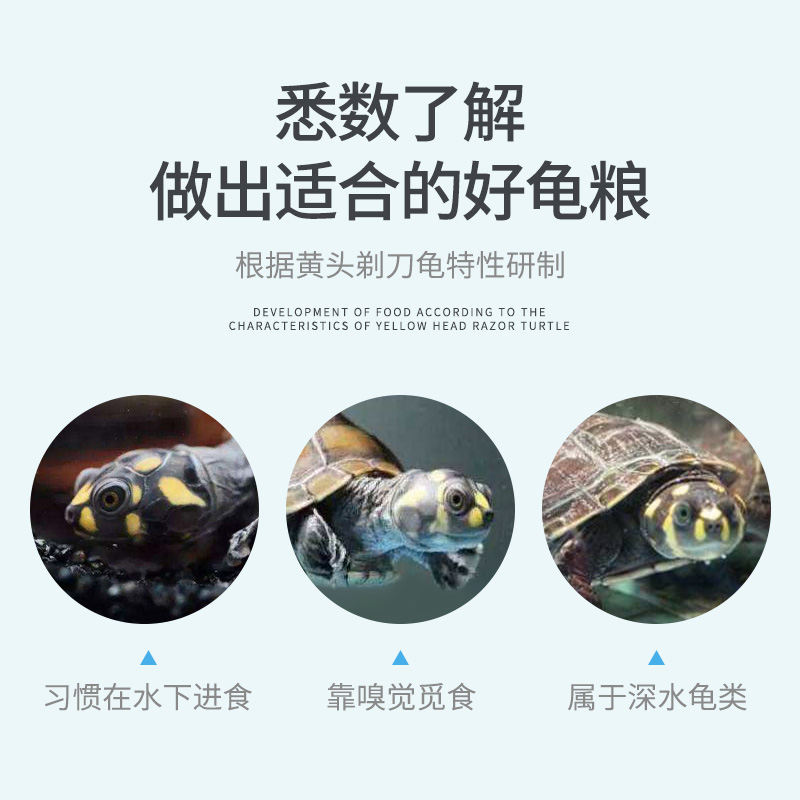 剃刀龟粮头侧颈龟粮猪鼻龟粮龟食下沉乌龟饲料专用粮高清大图