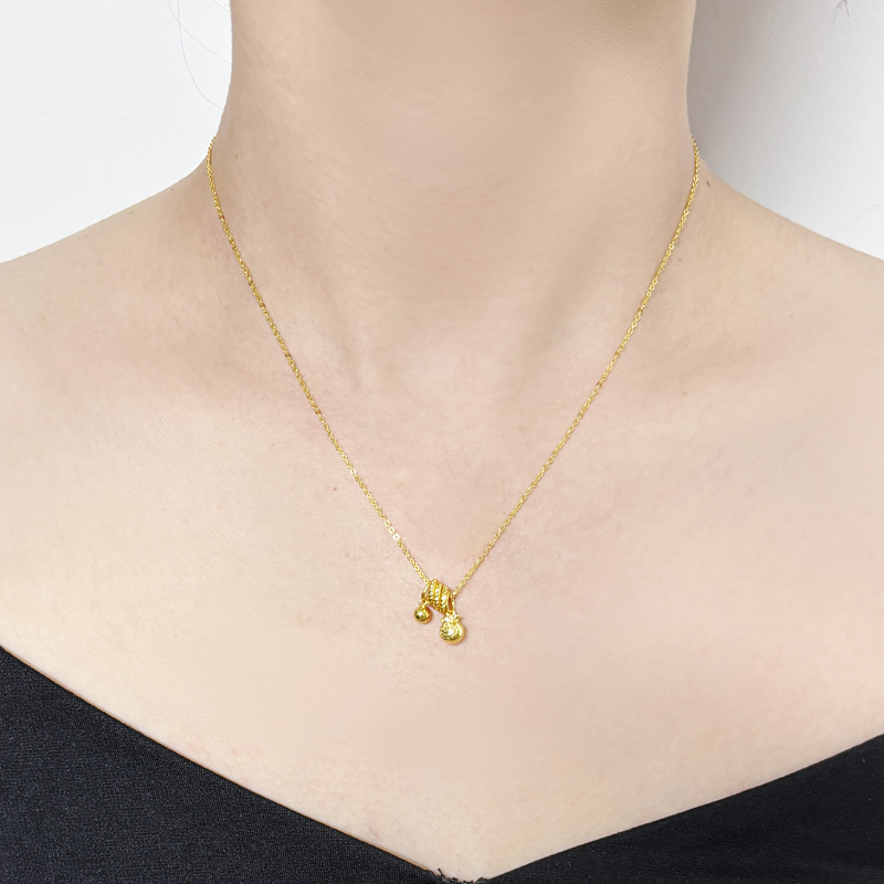 北京黄金 足银 999 镶石胖福串圈套链 国风招财银项链高清大图