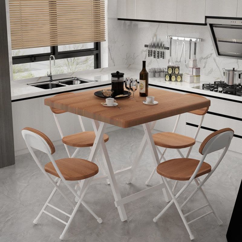 折叠桌餐桌家用小桌子吃饭桌简易小型折叠桌椅便携摆摊桌宿舍方桌定制 白色儿童款 默认尺寸图片