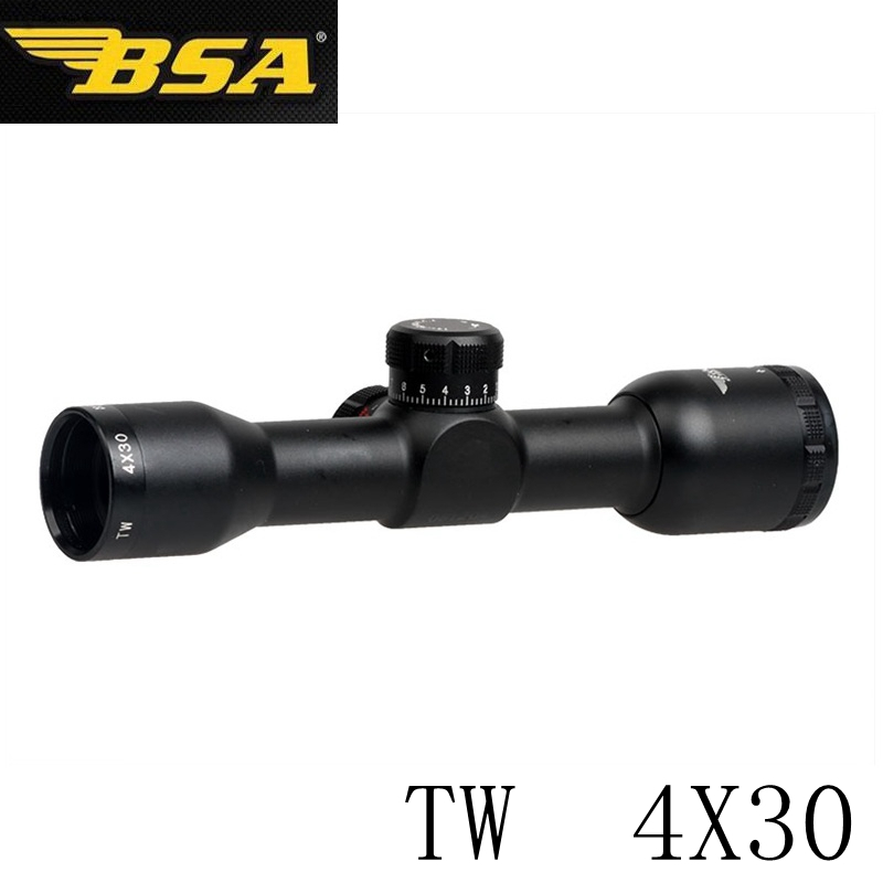 BSA TW4X30短款定倍密位分化高抗震高清晰十字光学瞄准器板球秃子中握快排狙击瞄准镜单筒望远镜