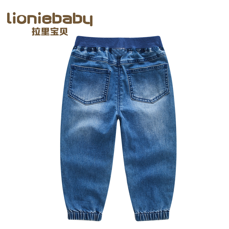 拉里宝贝Lioniebaby童装儿童裤子宝宝时尚刺绣牛仔长裤2020春装新款男童L01WK023
